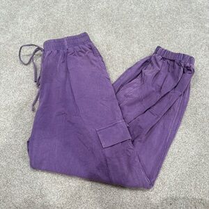Better Be Purple Cargo Pants with Elastic Waistband